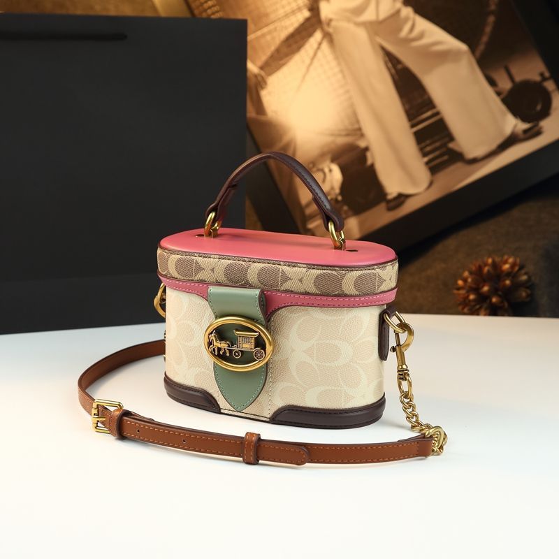 Túi xách nữ da thật thiết kế retro độc đáo, túi hộp thời trang cao cấp, túi đeo chéo hot trend — Màu đỏ hoa hồng, Màu nâu