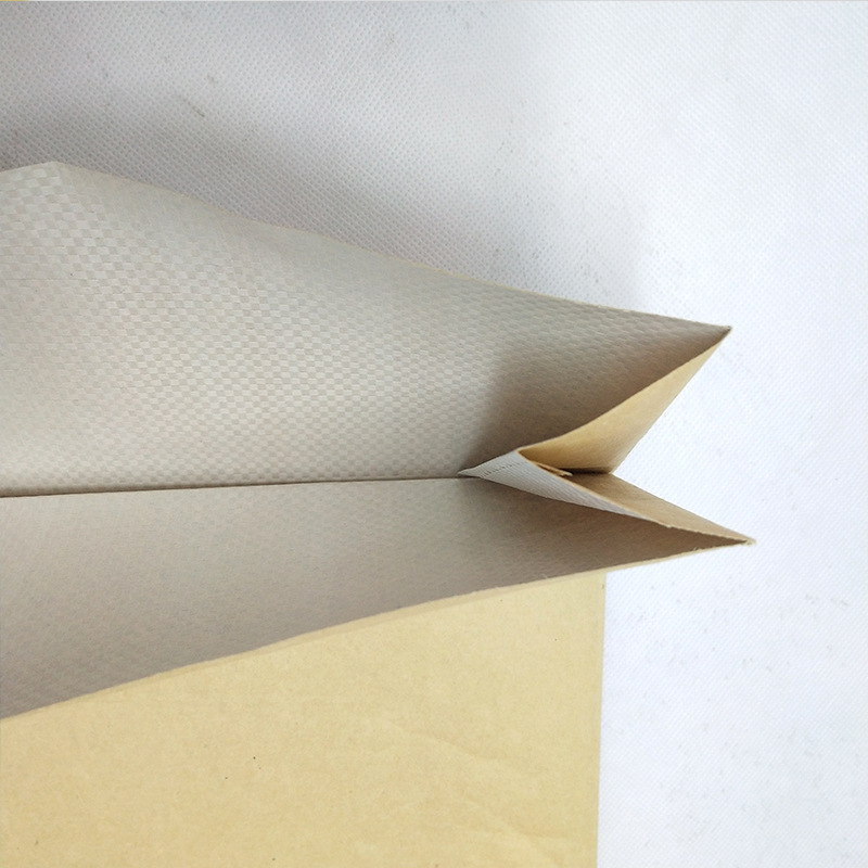 Bolsa compuesta de papel plástico trenzada bolsa a prueba de humedad grosada bolsa kraft mayorista expreso logística química polvo materia prima sellado