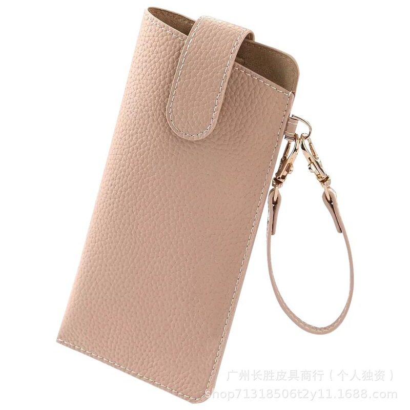 Cross-Border Pu Leather Women's Glasses Case, Fashionable, Slim, Portable, Snap-Fastening, Waterproof, Stain-Resistant, Durable Glasses Pouch