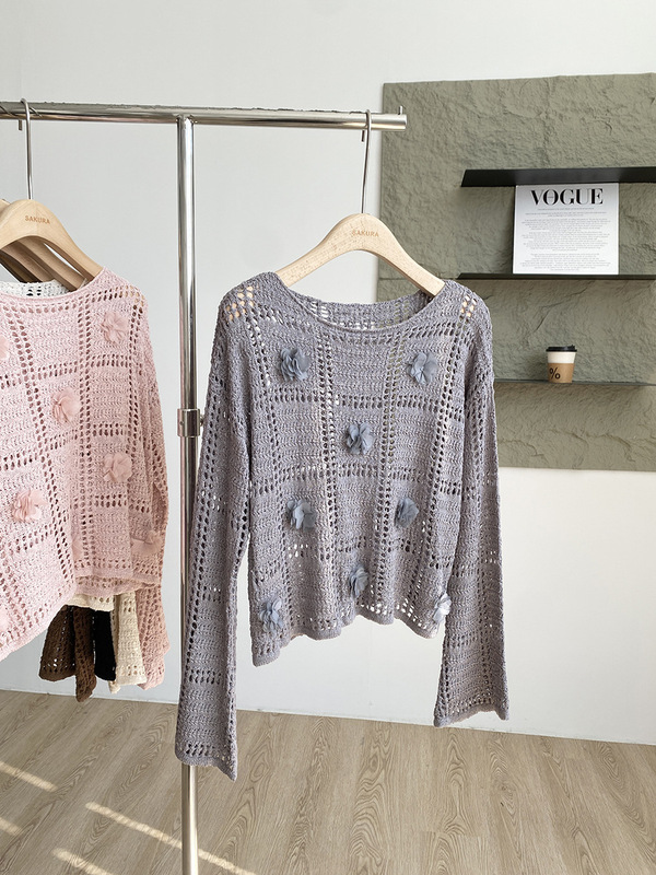 【Autumn New Arrival】演绎属于你的秋日风情#设计感镂空针织衫|undefined