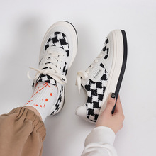 现货2022年春季新款格子低帮小白鞋厂家代发优步正力H71