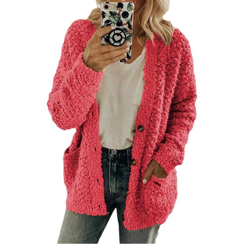 Ebay Amazon Wish2026 Autumn and Winter Hot-Selling European and American Women's Fashion Casual Lamb Wool Coat Plus Size
