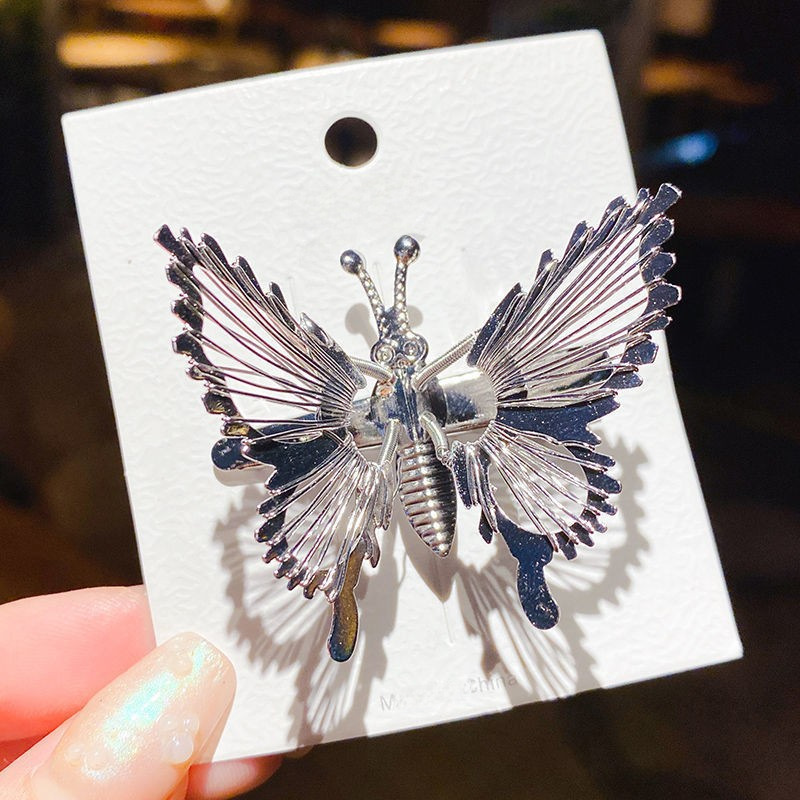 Sommer bewegliche Schmetterlings-Seitenclip-Haarnadel für Damen, Internet-Promi-Mode, Top-Clip, Kopfbedeckung, Pony-Haarnadel im antiken Stil, Haar-Accessoires für Mädchen_voghion.com