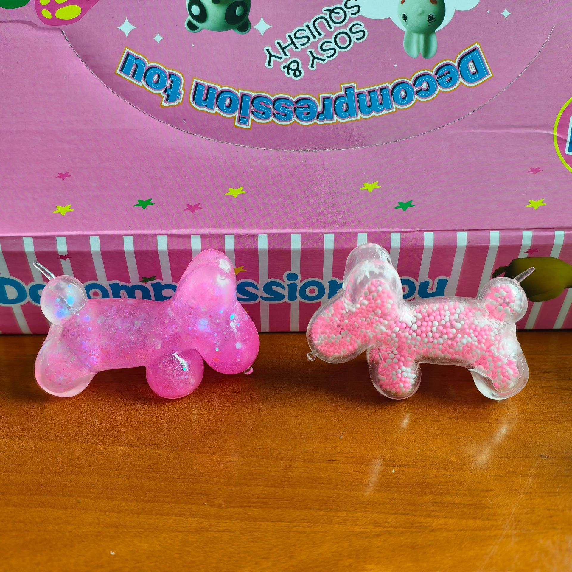 Celebridades de Internet el mismo lindo globo perro maltosa amasar música descomprimir y descomprimir juguetes arenas movedizas gelatina perro espuma de color