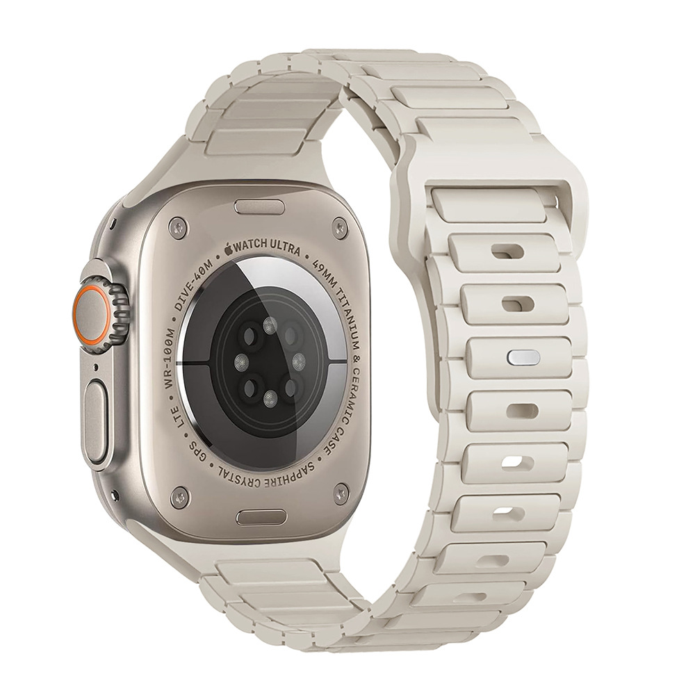 Aplicable para Apple i Watch Tres Perlas Silicone Brazalete Apple Watch9/8/SE/7/6/5/4/3/2/1