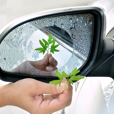 Car Rearview Mirror Rainproof Film Mirror Glass Film Reversing Mirror Rainy Day Waterproof and Anti-Fog Protective Film Car Film