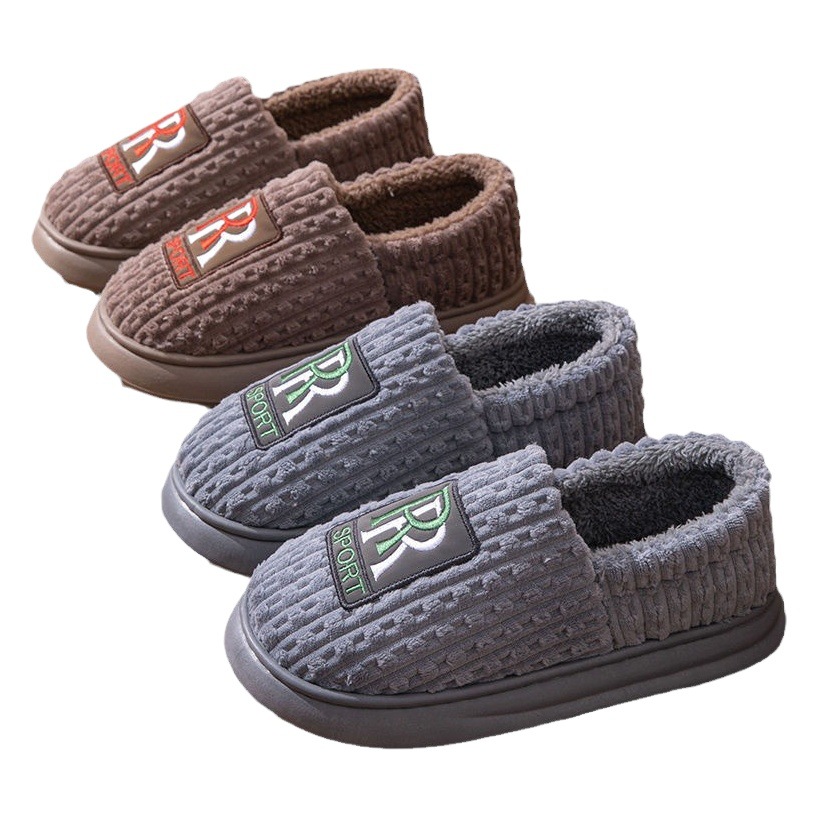 Pantuflas de algodón EVA para hombre, invierno, talla extra grande, uso doméstico, suela gruesa, felpa ultra gruesa, zapatos de algodón gruesos para hombre, extra gruesos y cálidos.
