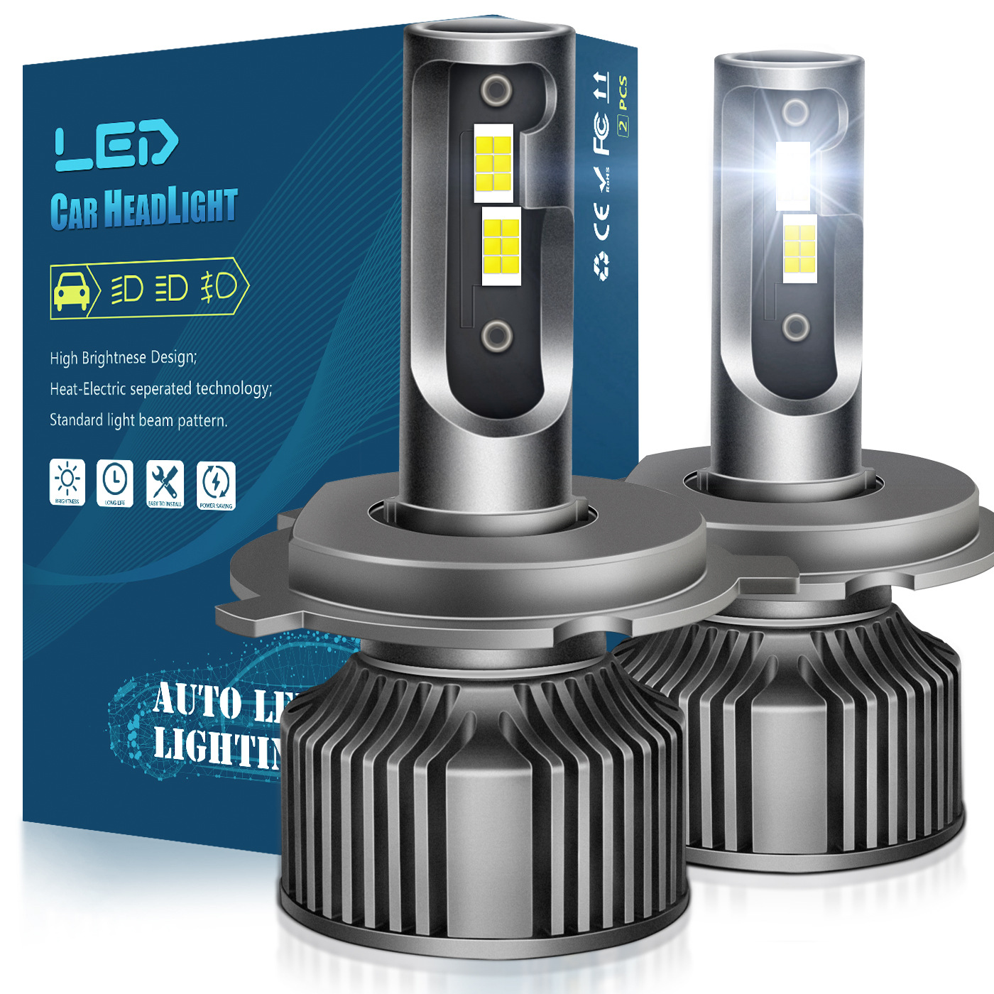 Fuente fabricante coche LED faro H1H7 luz baja H4H13 niebla lámpara 880 bombilla CSP3570 coche lámpara H11H9