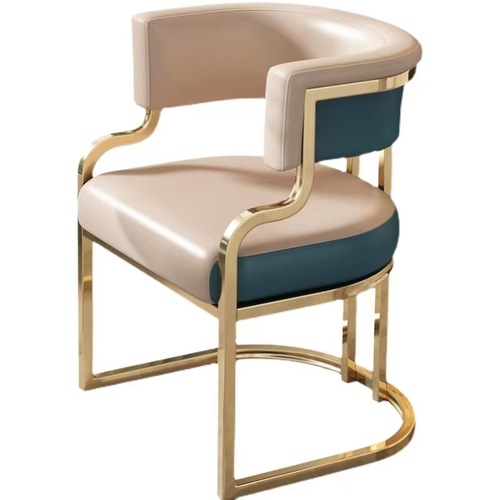 Semi-circular armrest dining chair, restaurant chair, creative backrest, leisure negotiation reception, manicure shop, beauty salon, luxury tea chair