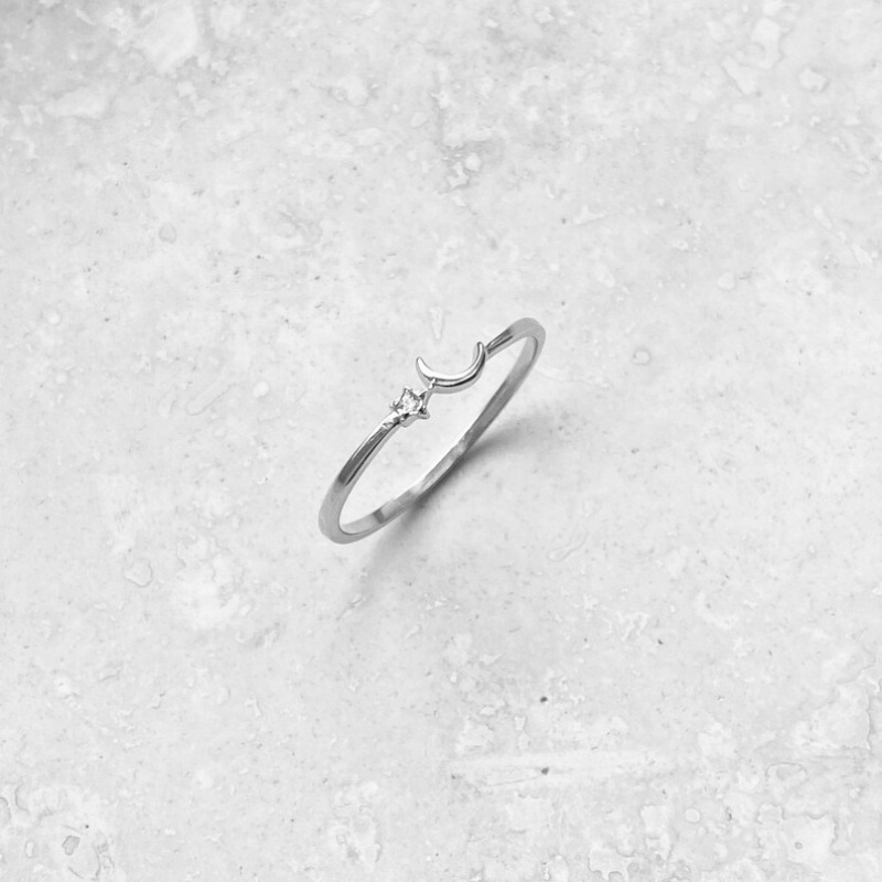 Yunmiao Fashionable Simple and Exquisite Cute Star and Moon Women's Ring, New Cross-Border Hot-Selling Ring Yunmiao Fashionable Simple and Exquisite Cute Star and Moon Women's Ring, New Cross-Border Hot-Selling Ring