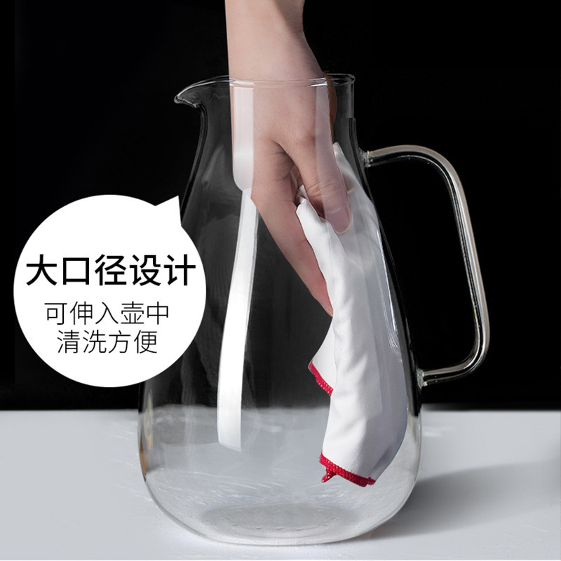 玻璃冷水壶凉水壶家用耐高温凉水杯耐热防爆大容量凉白开茶壶套装|undefined