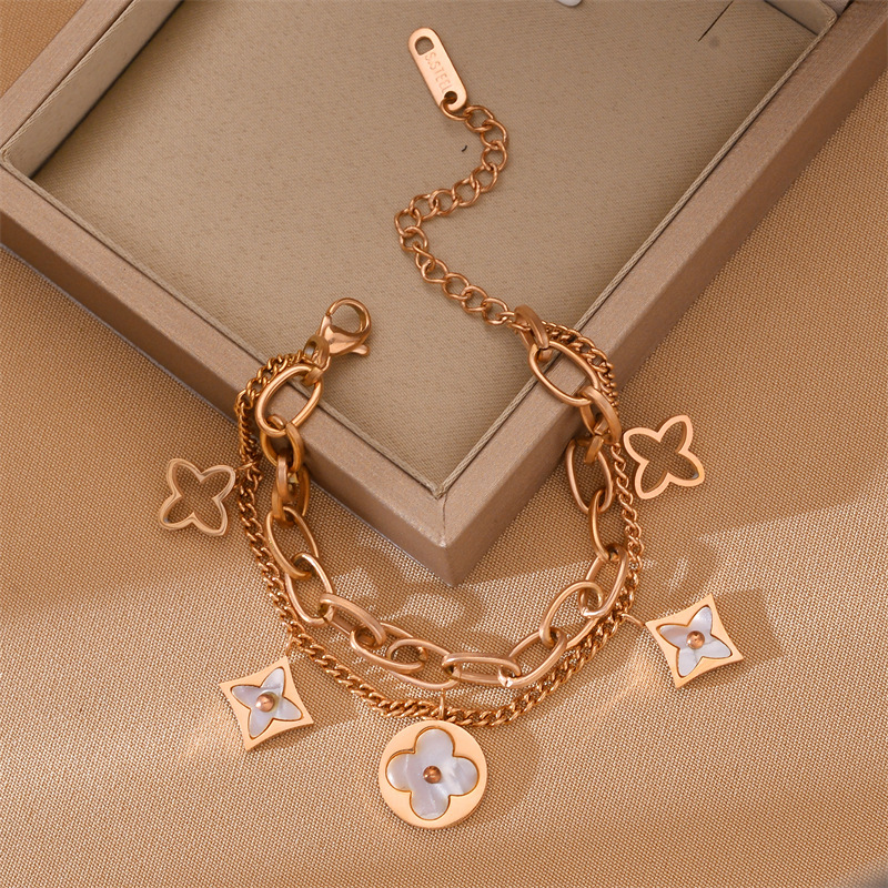 Corea del Sur Dongdaemun moda pulsera de acero de titanio nicho mujer diseño de acero inoxidable sensación de alta calidad joyas de pulsera transfronteriza universal
