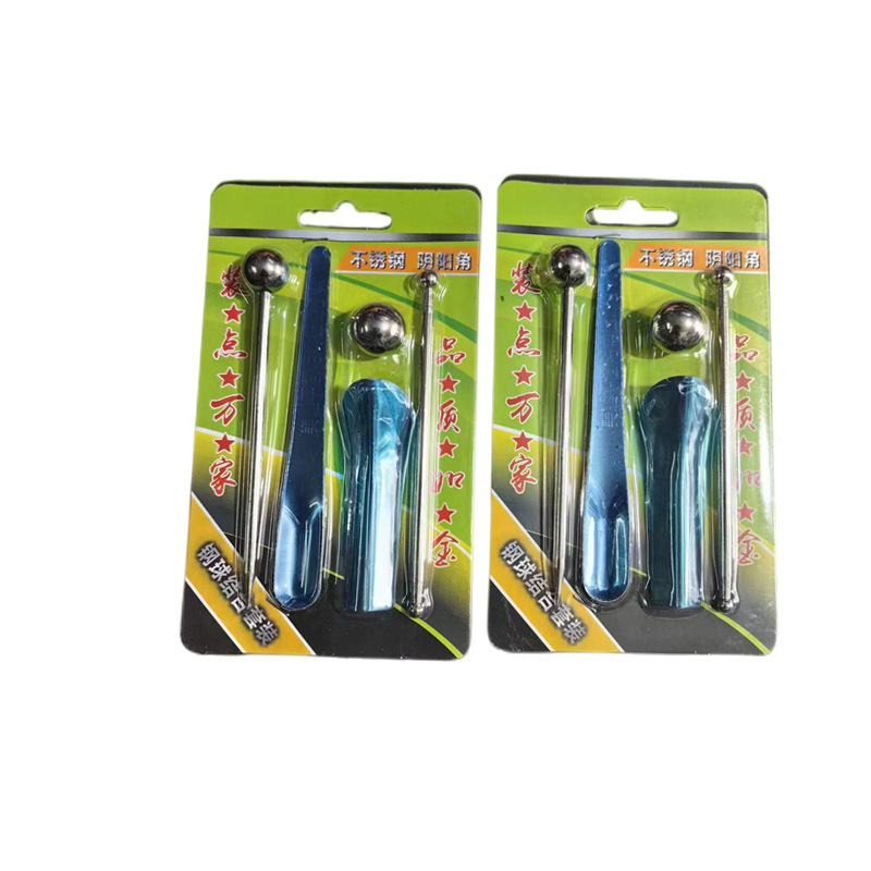 工厂批发不锈钢阴阳角压缝球5件套彩砂清洁套装瓷砖美缝施工工具