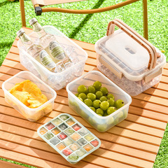 帶提手保鮮盒冰箱保鮮盒便當盒戶外野餐籃可做冰格儲冰製冰盒冰格
