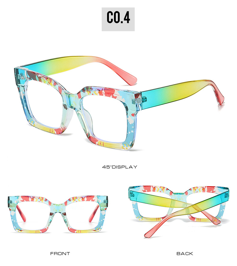 54g Weight Full Frame Glasses Structure Glasses Classification PC Lens Material Square Glasses Style Holiday, Daily Occasion Solid Color Pattern All Seasons Season Unisex Gender Simple Style, Classic Style Style Simple Style Classic Style Solid Color PC Square Full Frame Optical Glasses 8