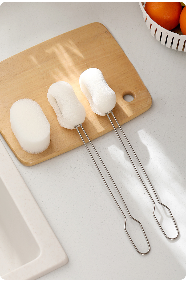 Flaskborste i rostfritt stål med långt skaft för koppar_voghion.com