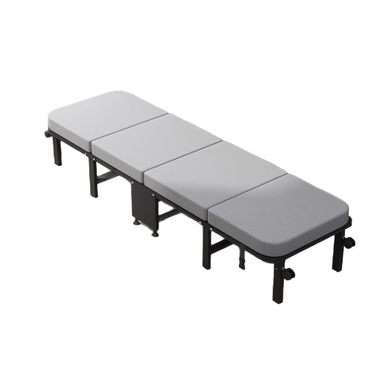 Siesta plegable cama individual simple cama de acompañante temporal para adultos cama de oficina de almuerzo artefacto cama de marcha