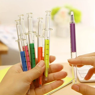 厂家批发创意针管型针筒造型荧光笔学生搞怪文具注射器造型标记笔
