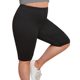 European and American cross-border plus size women's sports black fifth pants middle pants tight pants stretch mid waist plus size foreign trade