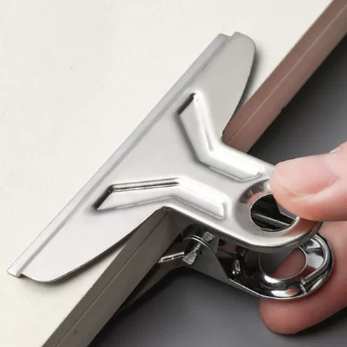 Держатель для документов из нержавеющей стали для офиса, доступен в малом, среднем и большом размерах для финансовых документов и канцелярии.