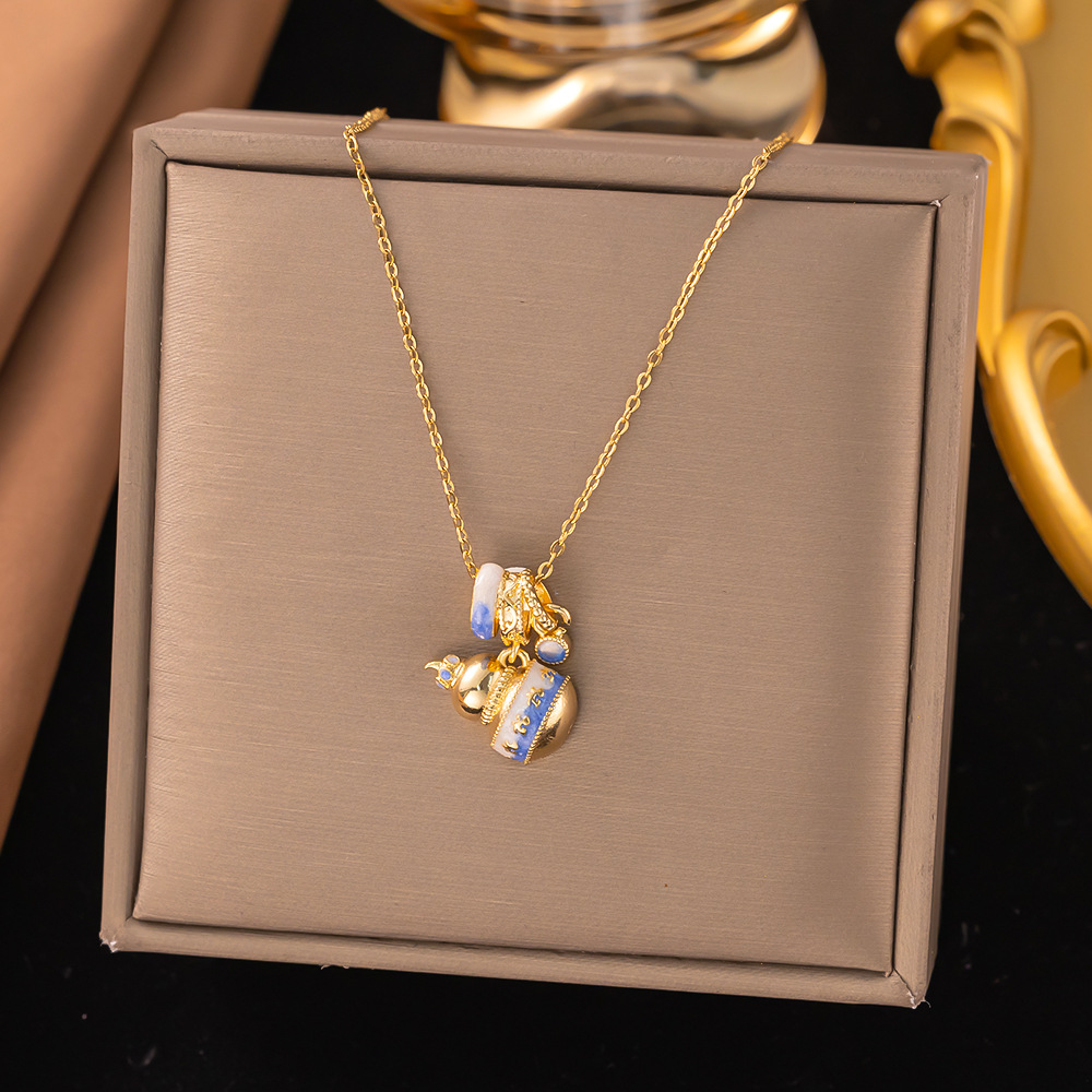 【8297】후루 조롱박 목걸이【골드】