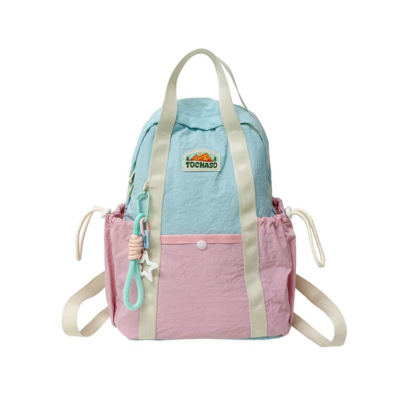 Mochila de color de contraste de moda para niños y niñas, mochila escolar de escuela primaria de gran capacidad, mochila de viaje para niños ligera y casual