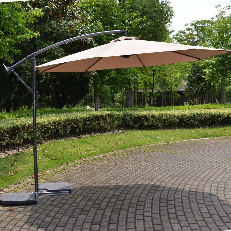 Sombrilla para exteriores, para patio, jardín, terraza, balcón, cafetería, impermeable y resistente al sol, tipo banana, venta al por mayor. image 10