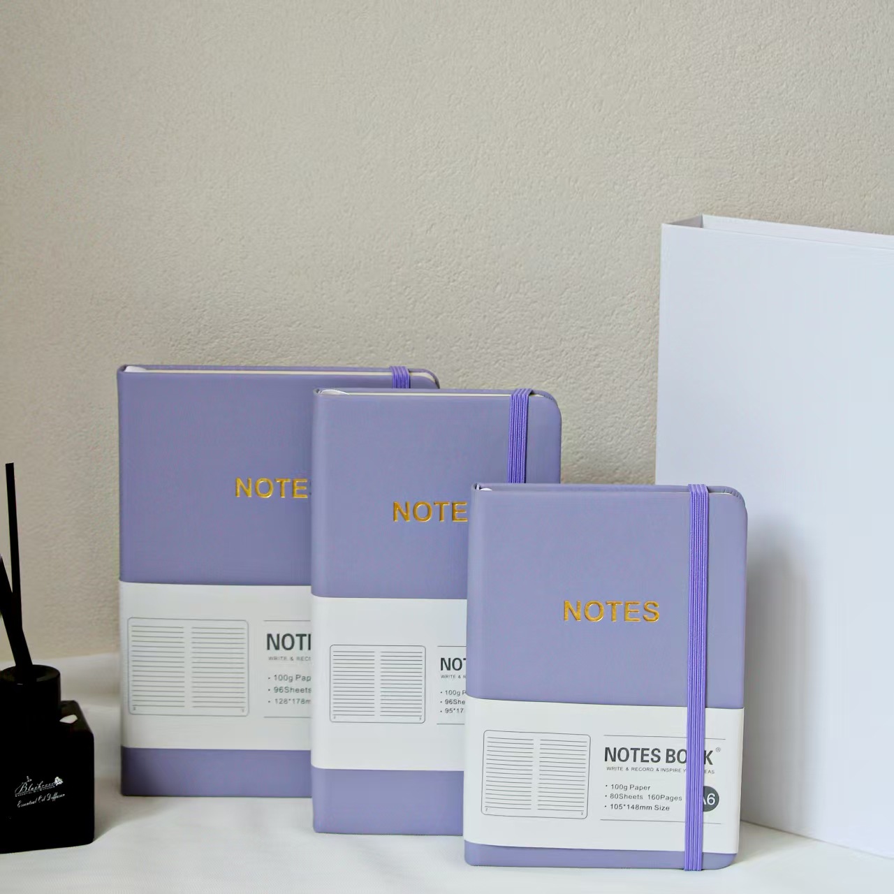 简约绑带本子A5商务笔记本松紧带记事本贴心学生办公日记本子可定