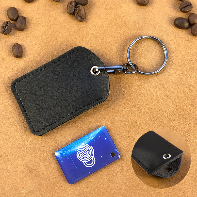 Cubierta de la tarjeta de control de acceso Oval al por mayor personalizable LOGO rectangular comunidad ascensor inducción cubierta de la tarjeta de control de acceso de cuero