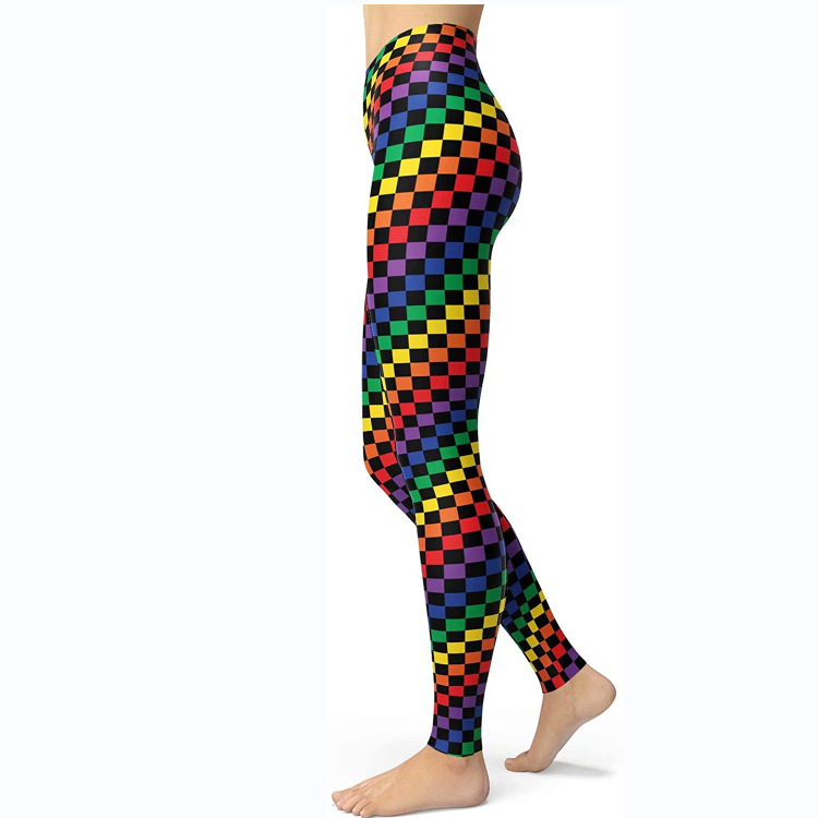 Abbigliamento da donna multicolore stampato slim fit fianchi sollevamento snellente grandi dimensioni corsa yoga fitness leggings_voghion.com