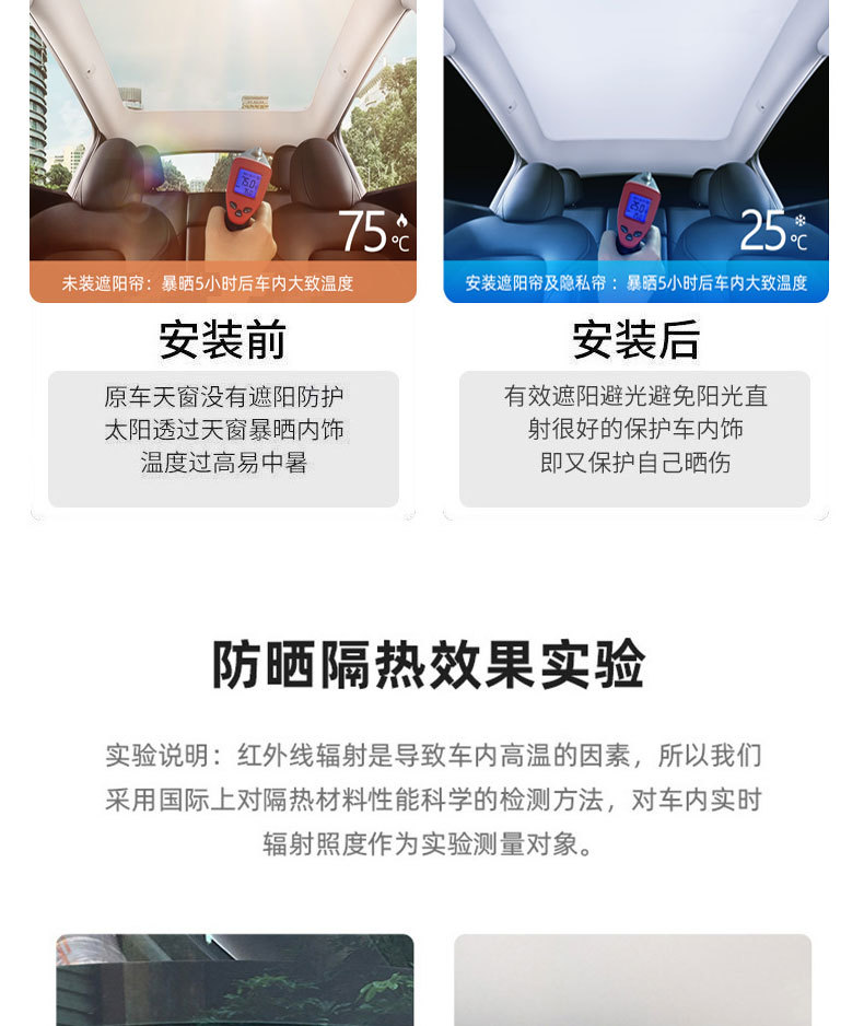 Polar Krypton 007 special skylight sunshade thermal insulation film car interior mesh sunshade wholesale factory direct supply