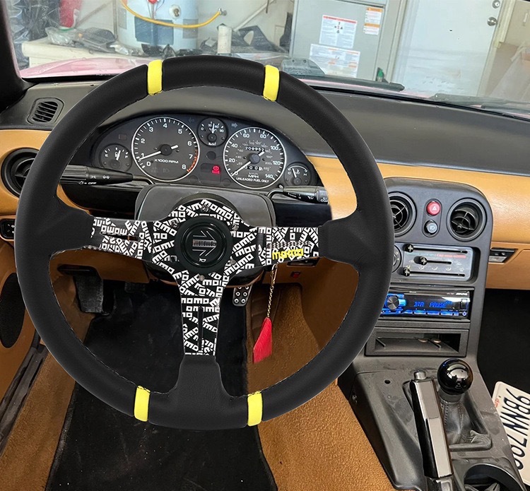 14inch Tuya matte finish modified steering wheel, universal racing modification titanium steering wheel, suitable for Fit, Civic, and Beidouxing