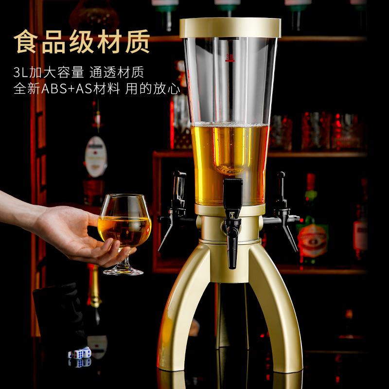 Premium Draft Beer Dispenser for Beer Pubs, 3-Liter Keg with Tap and Spigot