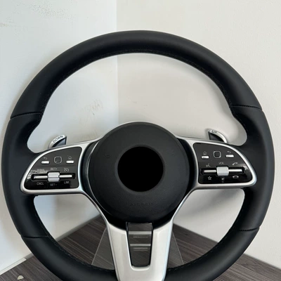 Suitable for the Modification and Upgrade of Old Acegs-Class Models to the New Amg801 Leather Steering Wheel Assembly (Steering wheel) - black