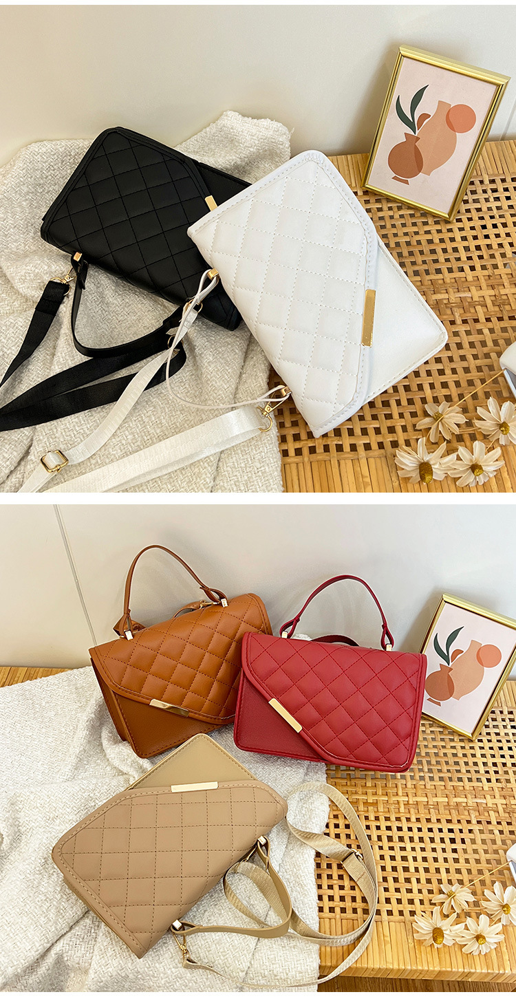 Women's Backpack Backpack Solid Color, Lingge Pattern Spring&Summer Season Women'S Gender Women's Small Spring&summer Pu Leather Streetwear Square Bag