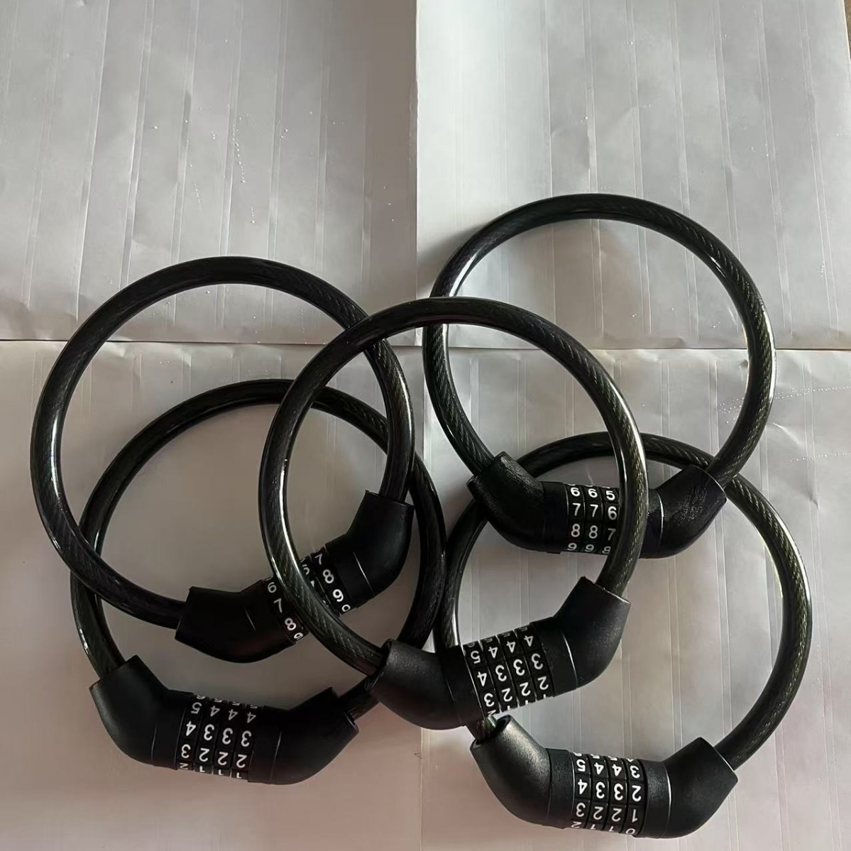 Cerradura de bicicleta eléctrica de montaña universal de cuatro cifras cerradura de cifrado antirrobo a prueba de agua a prueba de cizallamiento cerradura de cifrado alargada gruesa molienda