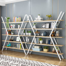 S叅1隔板置物架书架简约落地收纳铁艺组合创意架子家用客公室