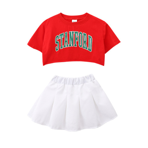 Primary school student sports meet opening ceremony uniform set children's cheerleading performance outfit girl cheerleading performance costume