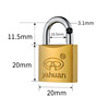 Yahuan Yahuan brand word -plated titanium -plated iron hanging lock -plated copper -plated all -copper core iron outdoor anti -theft