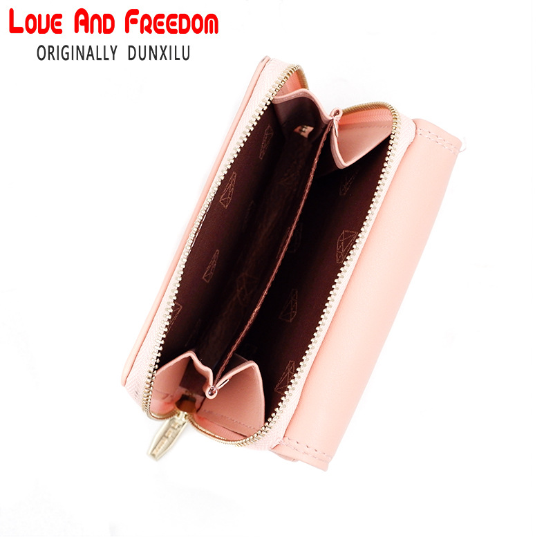 Cartera Corta para Mujer de Estilo Coreano con Cremallera y Múltiples Tarjeteros