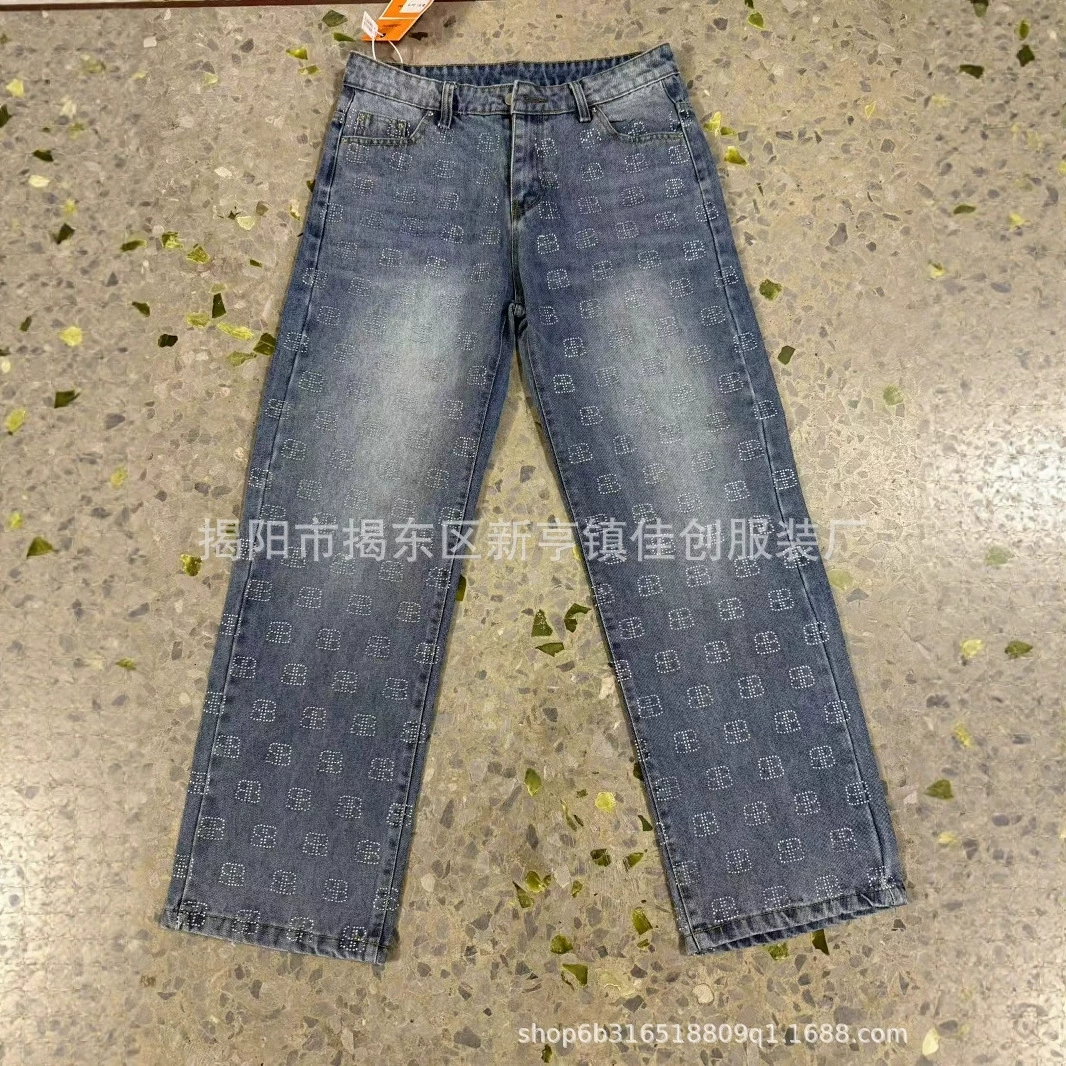 Мужские джинсы в стиле американского ретро,  модные,  с эффектом выстиранности,  свободные,  широкие,  в японском стиле,  прямые поставки из-за границы.