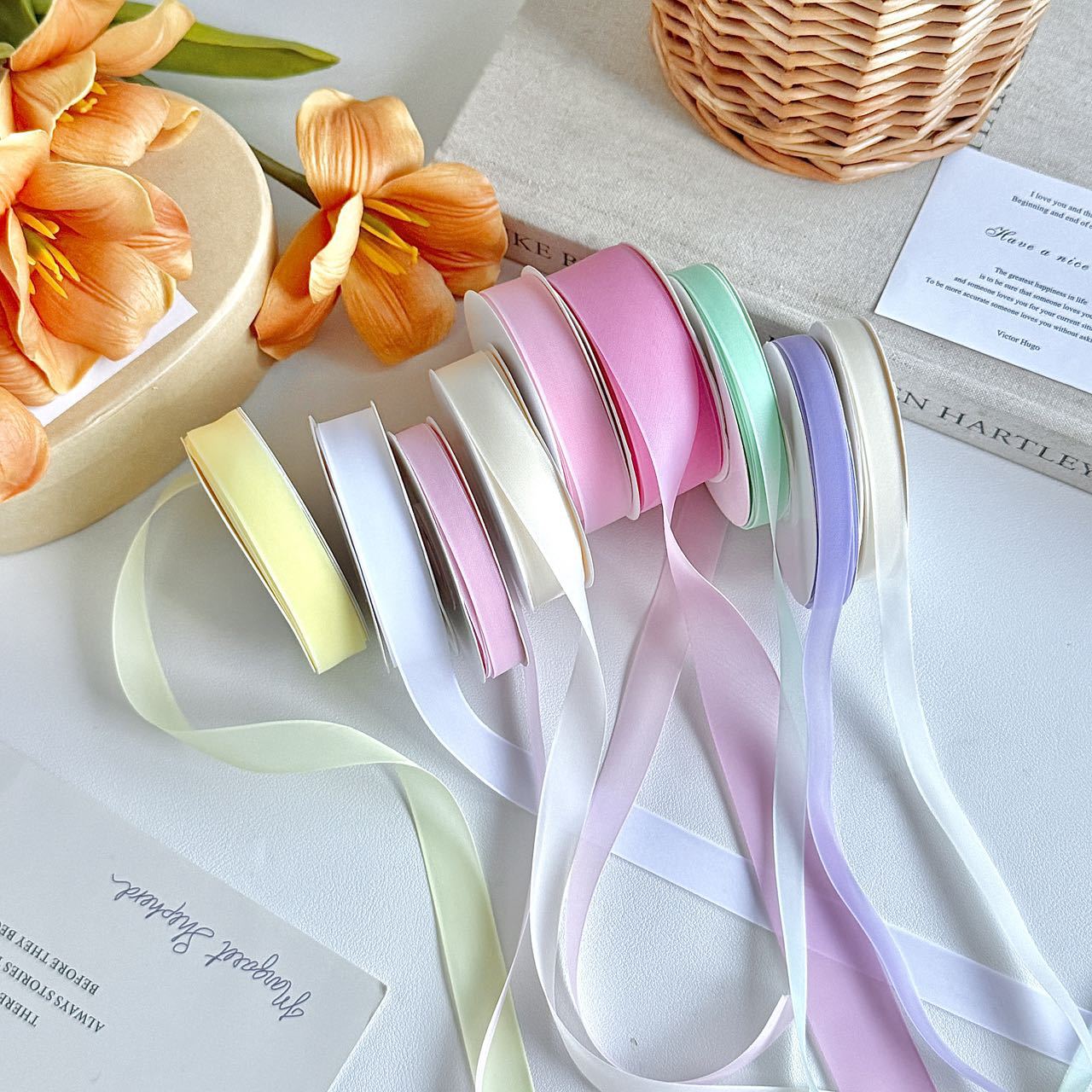 Nuevos productos de gelatina de seda seda seda de leche hilo de nieve vel de niebla caja de regalo embalaje de flores tocado material de decoración para el cabello