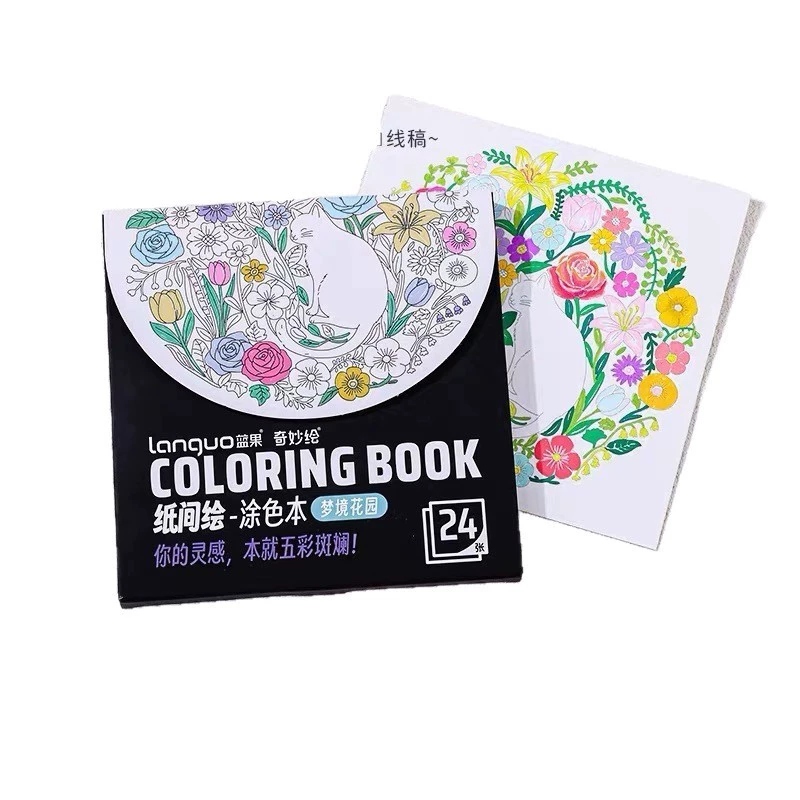 Книга с рисунками на бумаге Blue Fruit Painting Coloring Book, детское рисование, детский сад, специальная книга для детей, детское рисование, красная книга, утолщенная книга по рисованию