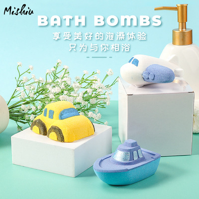 new pattern vehicle Balls Steamship aircraft automobile modelling essential oil Bath Bath ball Bubble Bomb Explosion salt