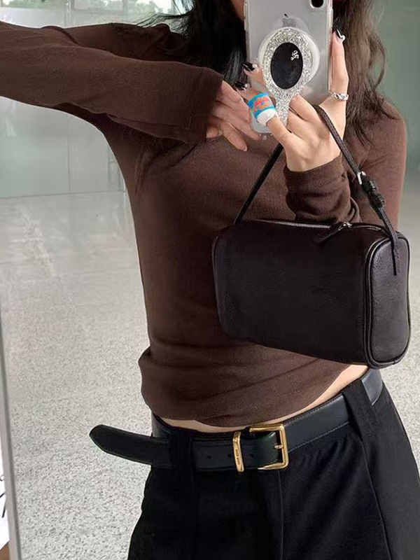 白色内搭长袖上衣女春秋单穿t恤修身紧身正肩打底衫配大衣深秋冬|undefined
