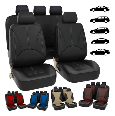 Pu Leather Patchwork Car Seat Covers for All Seasons, Popular on Amazon, Ebay, and Temu