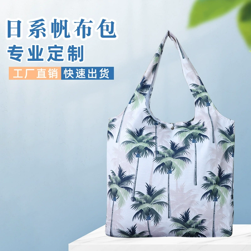 Трансграничная новая японская Холщовая Сумка, мультяшная сумка для покупок, Женская Портативная сумка через плечо большой емкости, сумка на заказ, оптовая продажа