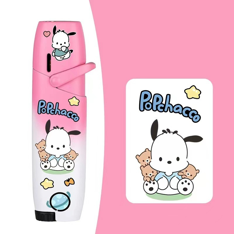 Pink and white Pacha dog