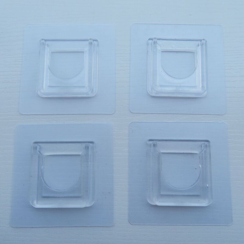 Seamless oversized U-shaped buckle plastic parts storage rack adhesive sticker wall-mounted holder transparent high-strength sticky hook