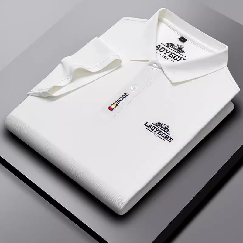 Polo homme coupe slim premium, manches courtes, style business casual, design luxueux sans coutures_voghion.com